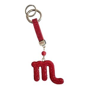 Red Glitter Scorpio Keychain